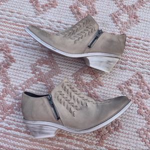 Women's Beige Ankle Boots